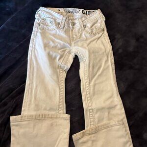 Miss Me girls White Jeans style JK5014B. Size 8